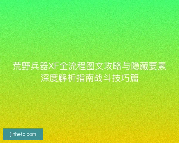 荒野兵器XF全流程图文攻略与隐藏要素深度解析指南战斗技巧篇